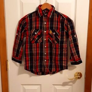 Boys U.S.POLO ASSN. LONG SLEEVE BUTTON DOWN SHIRT.